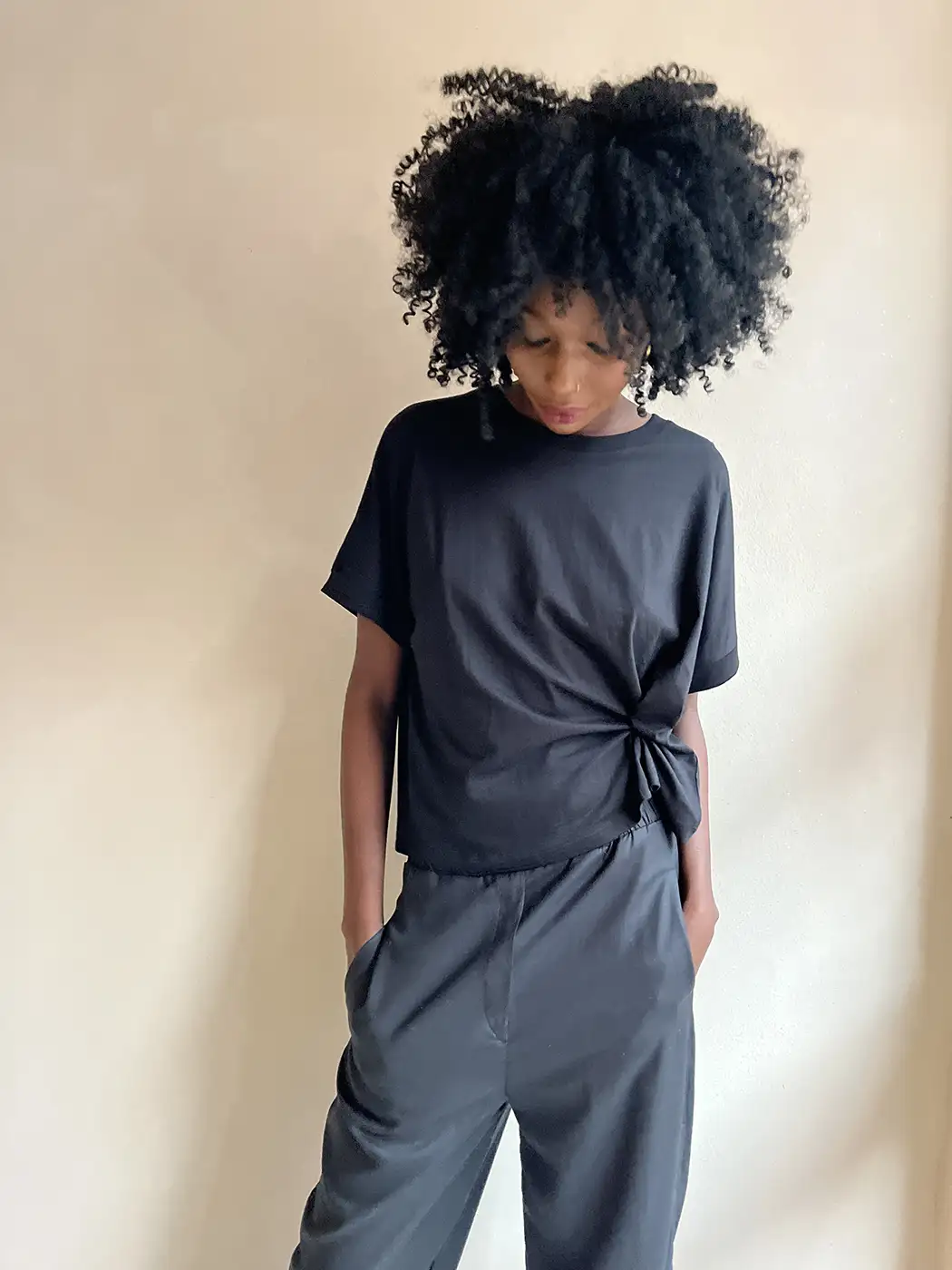 tee | spring | 100% organic cotton |  deep black
