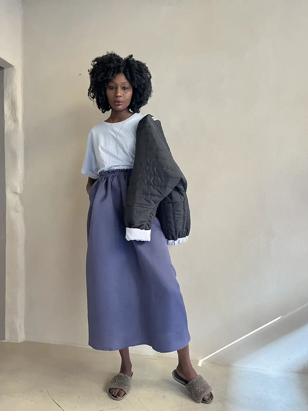skirt | air | deadstock | deep salvia