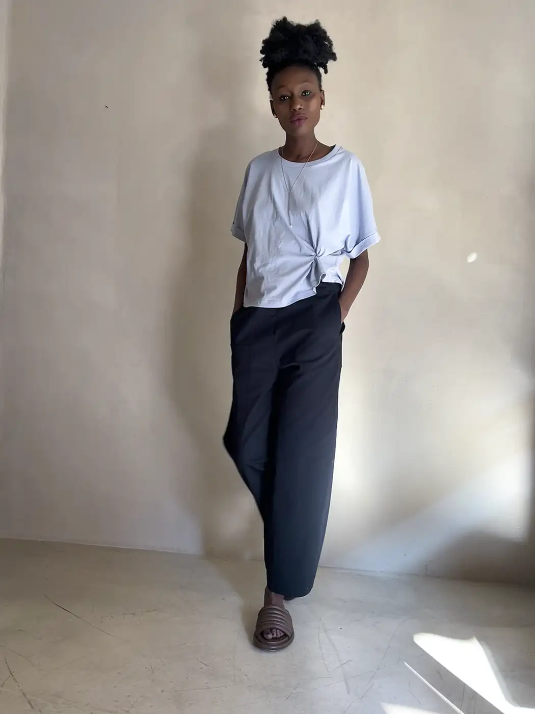 tee | spring | 100% organic cotton |  serene blue