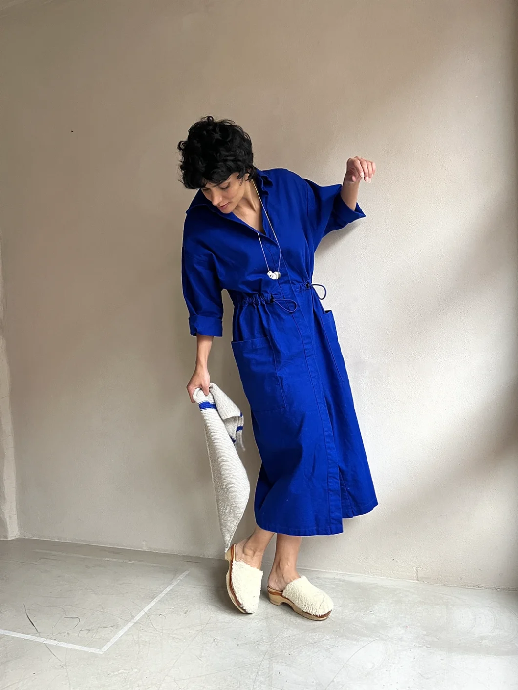 dress | travel | organic cotton canvas | electric blue