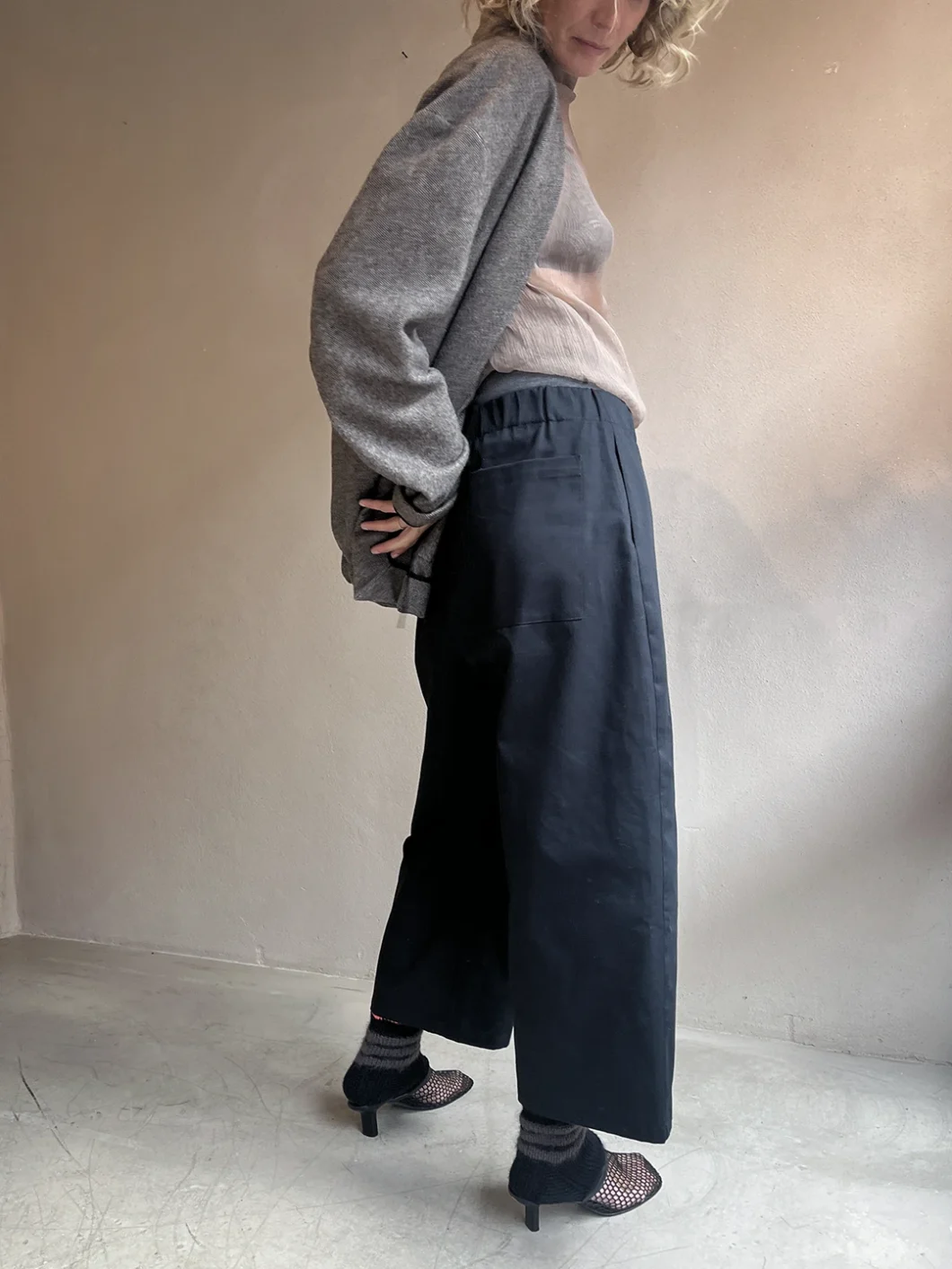 pants | q-lot | organic cotton | blackish and sage MADE-TO-ORDER