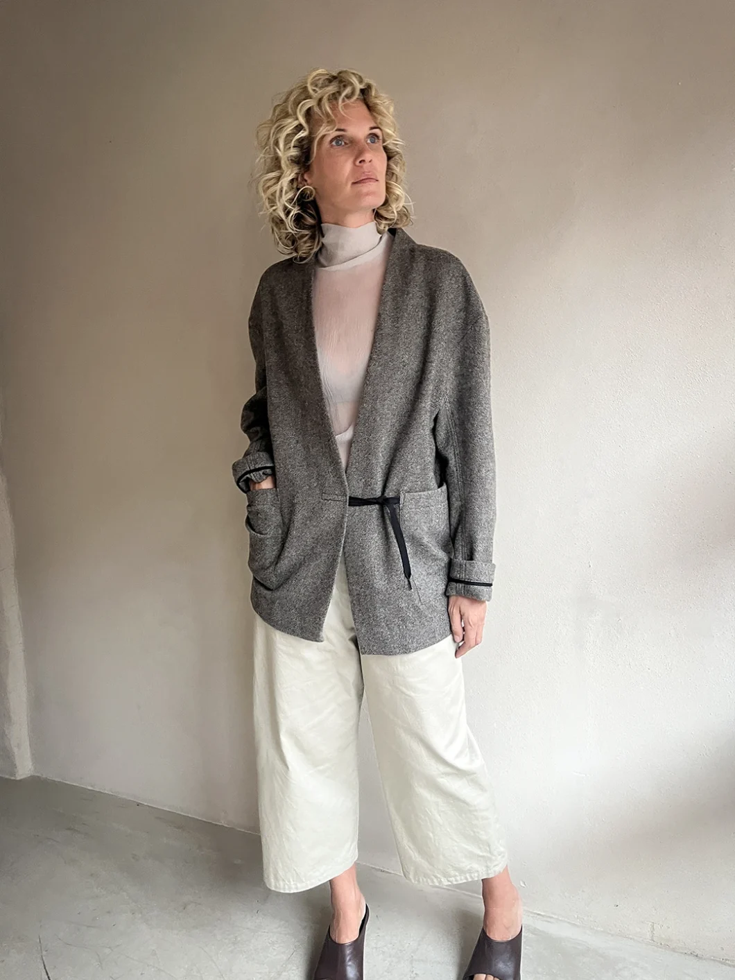 blazer | studio | 100% new wool | chocolat melange | MADE-TO-ORDER